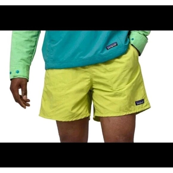 Patagonia Shorts Men's Phosphorus Green Baggies 5" Lined Quick Dry NWT XXL - Picture 1 of 8